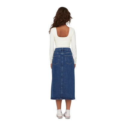 Coton bleu long uniquement