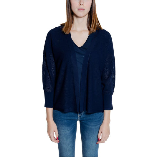Cardigan en viscose bleu Street One