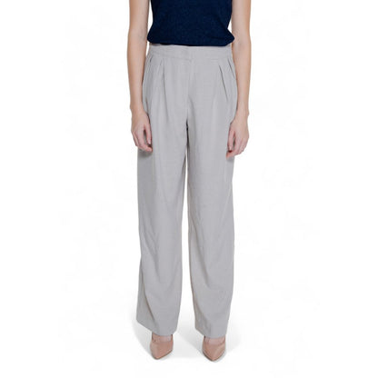 Pantalon en polyester beige Vila Clothes