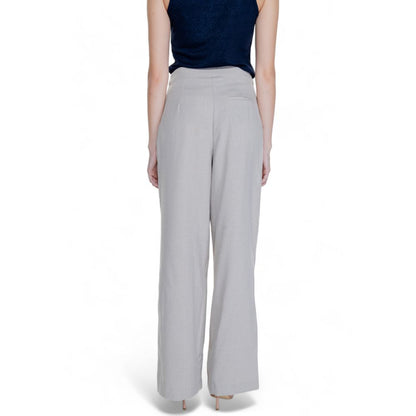 Pantalon en polyester beige Vila Clothes