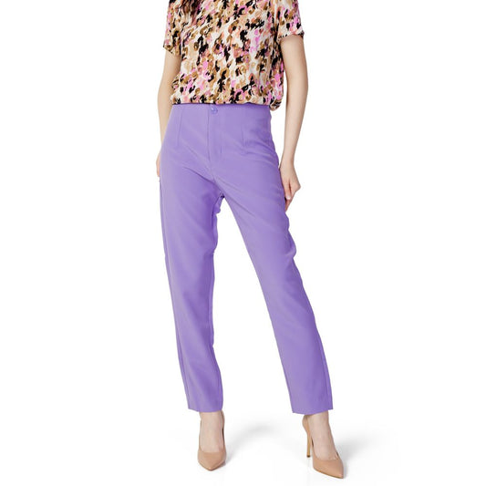 Only Purple Polyester Pant by Only