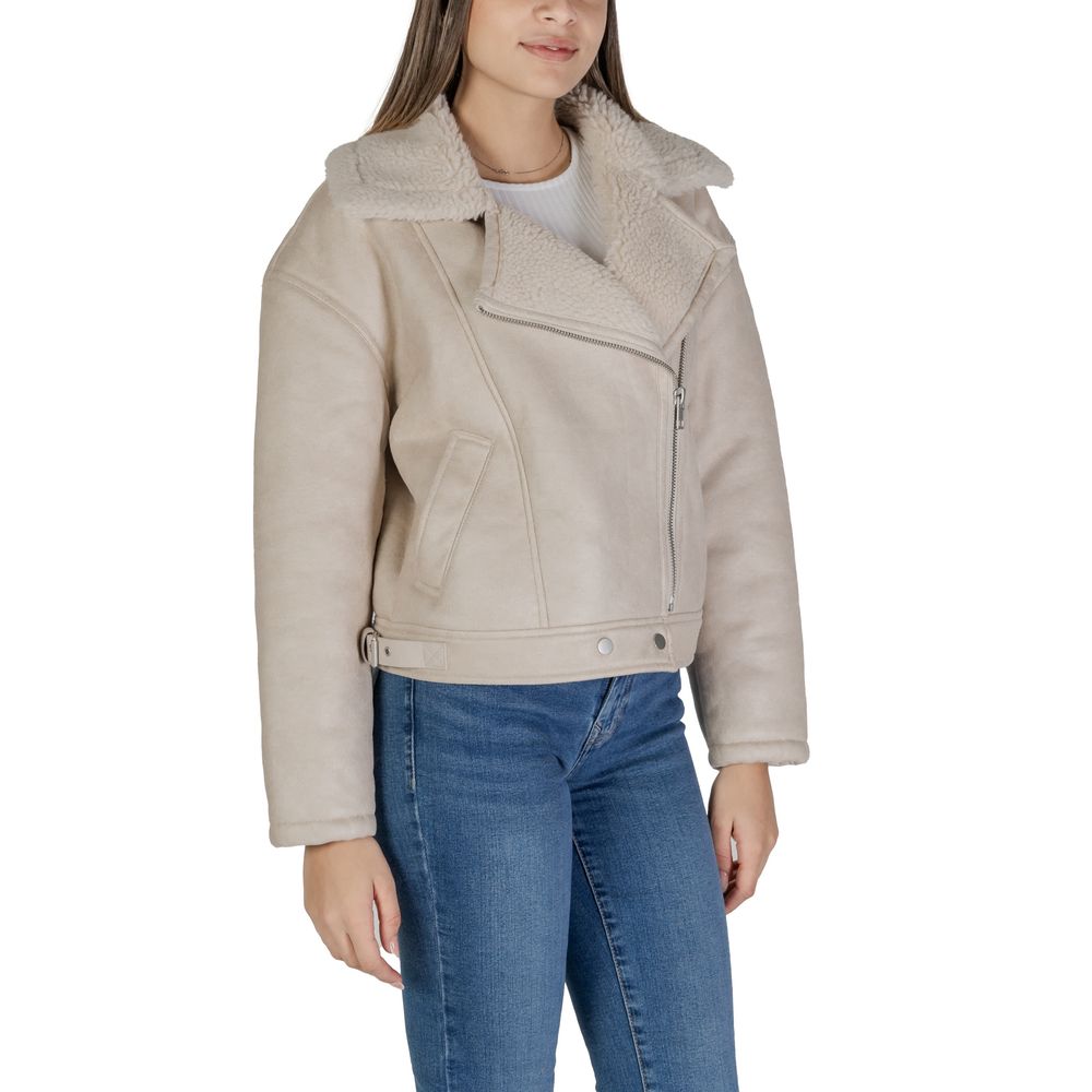 Vestes et manteaux en cuir artificiel beige Vila Clothes