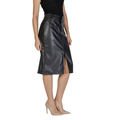Jupe en polyester noire Vila Clothes