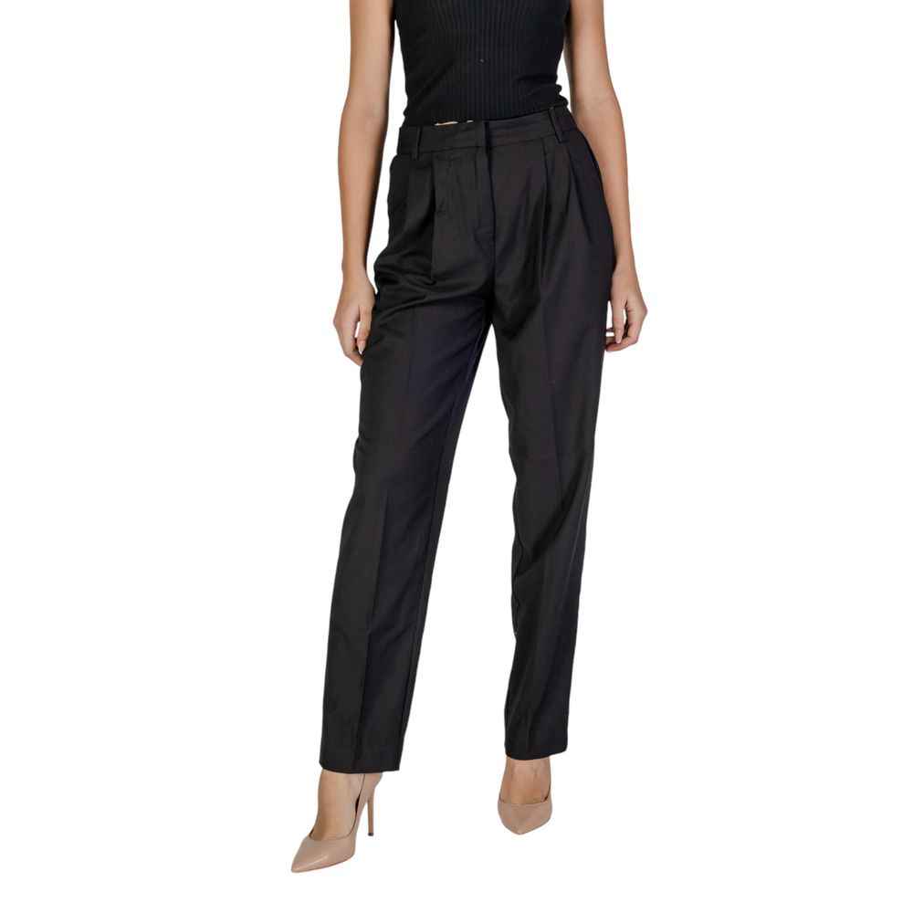 Vila Clothes Black Polyester Pant