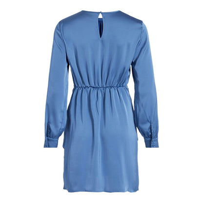 Vila Clothes Blue Recycled Polyester Short by Vila Clothes