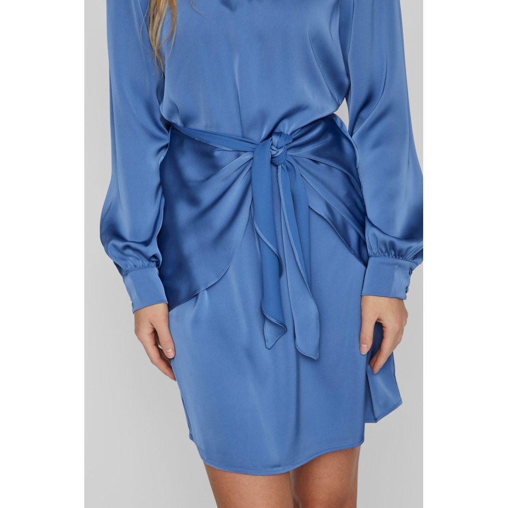 Vila Clothes Blue Recycled Polyester Short by Vila Clothes