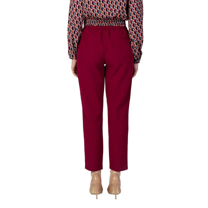 Vila Clothes Bordeaux Polyester Pant by Vila Clothes