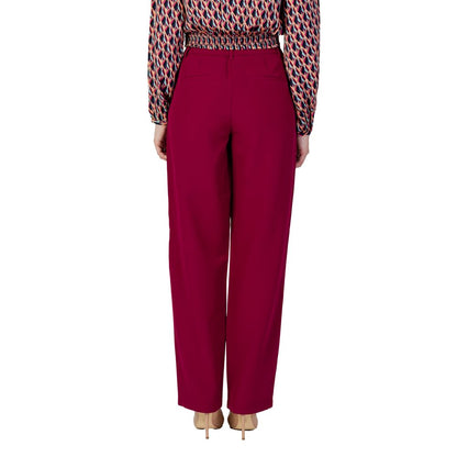 Vila Clothes Bordeaux Polyester Pant by Vila Clothes