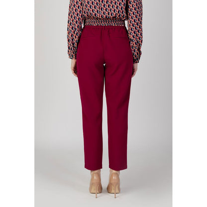 Vila Clothes Bordeaux Polyester Pant by Vila Clothes