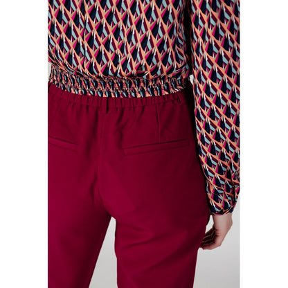 Vila Clothes Bordeaux Polyester Pant by Vila Clothes
