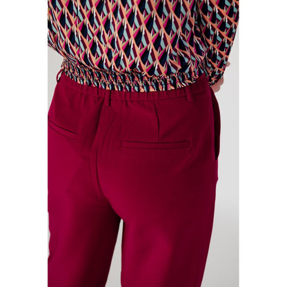 Vila Clothes Bordeaux Polyester Pant by Vila Clothes