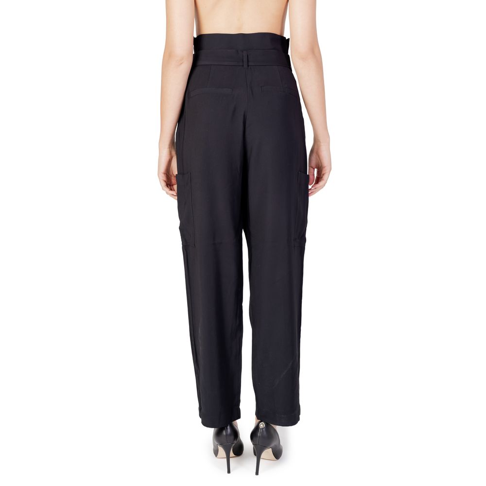 Vila Clothes Black Viscose Pant by Vila Clothes