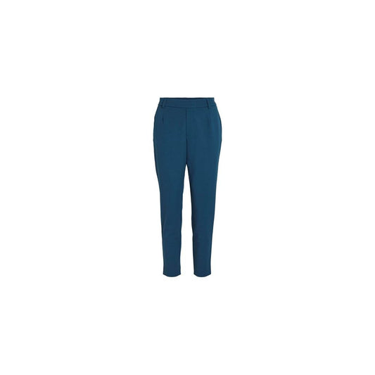 Vila Clothes Blue Polyester Pant by Vila Clothes