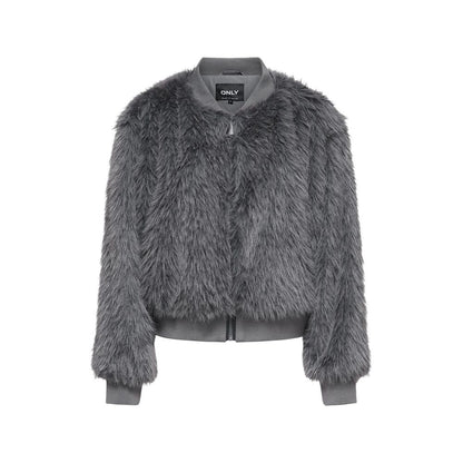 Vestes et manteaux en polyester gris uniquement