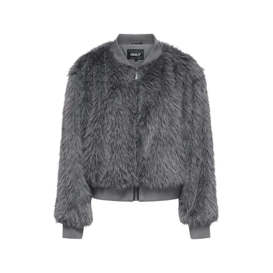 Vestes et manteaux en polyester gris uniquement