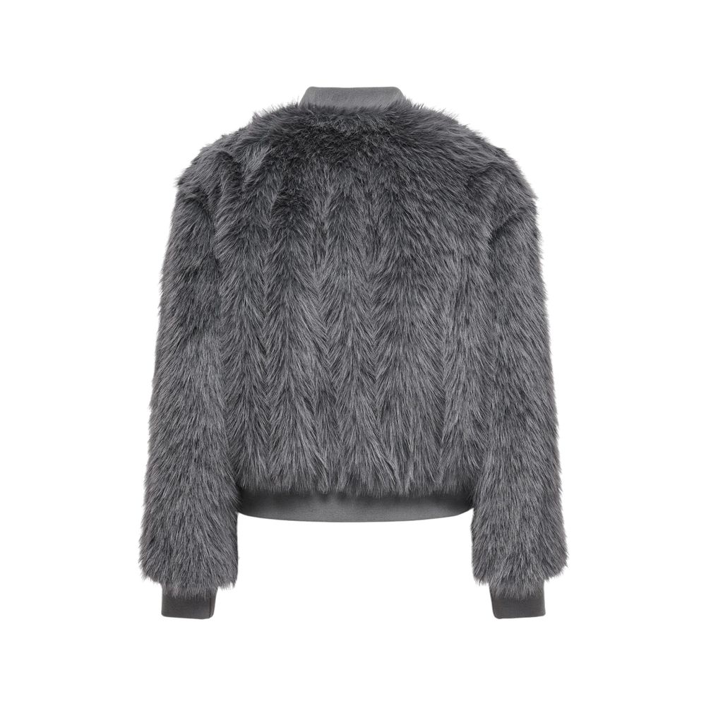 Vestes et manteaux en polyester gris uniquement