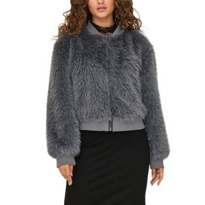 Vestes et manteaux en polyester gris uniquement