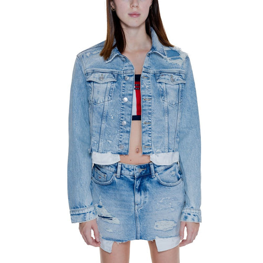 Vestes et manteaux en coton recyclé bleu clair Tommy Hilfiger Jeans