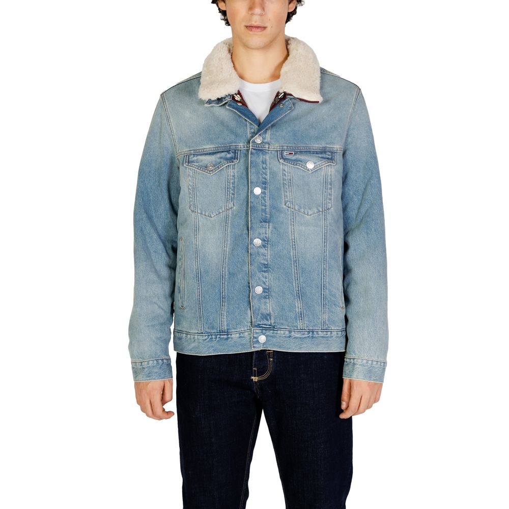 Tommy Hilfiger Jeans Light Blue Cotton Jackets & Coat by Tommy Hilfiger Jeans