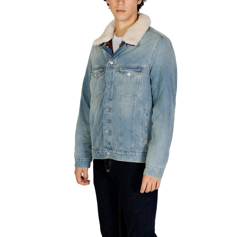 Tommy Hilfiger Jeans Light Blue Cotton Jackets & Coat by Tommy Hilfiger Jeans