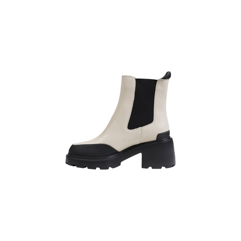 Tommy Hilfiger Jeans Beige Leather Ankle by Tommy Hilfiger Jeans