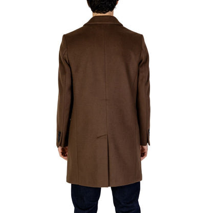 Antony Morato Brown Polyester Coat by Antony Morato