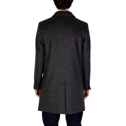 Antony Morato Gray Polyester Coat by Antony Morato