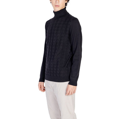 Antony Morato Black Cotton Turtleneck by Antony Morato