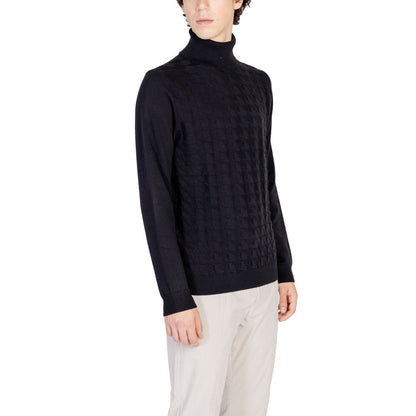 Antony Morato Black Cotton Turtleneck by Antony Morato