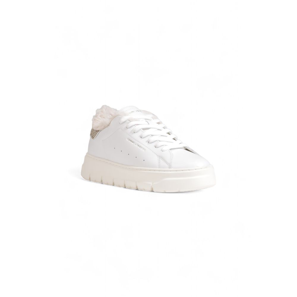 Crime London White Leather Sneaker by Crime London