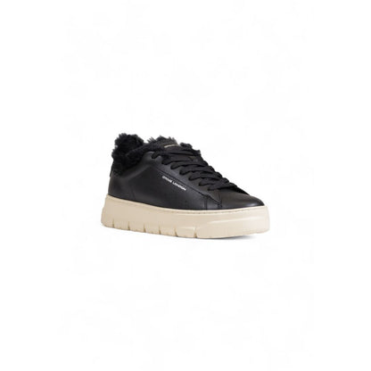 Crime London Black Leather Sneaker by Crime London