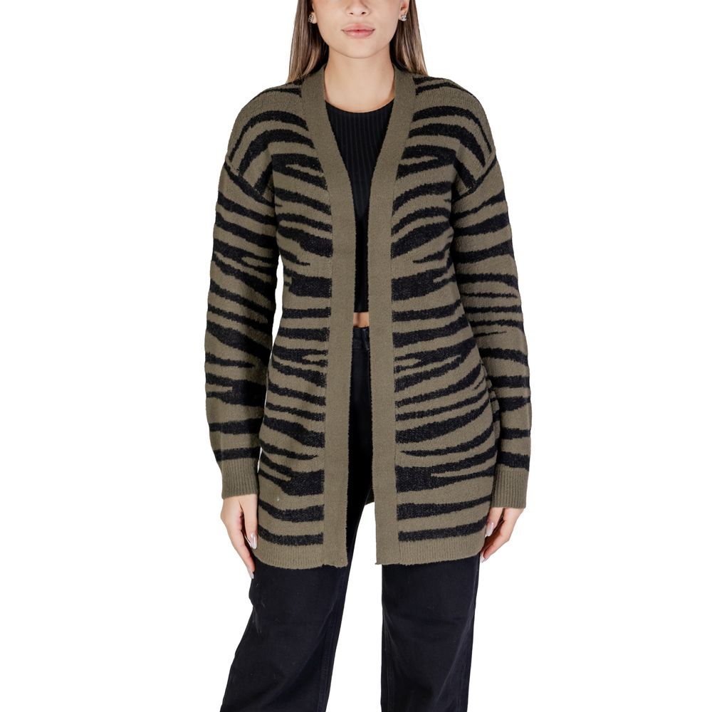 Cardigan en nylon vert Jacqueline De Yong