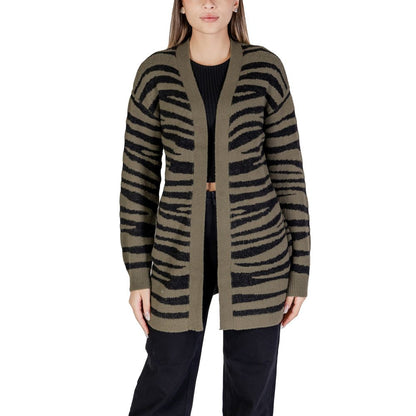 Cardigan en nylon vert Jacqueline De Yong