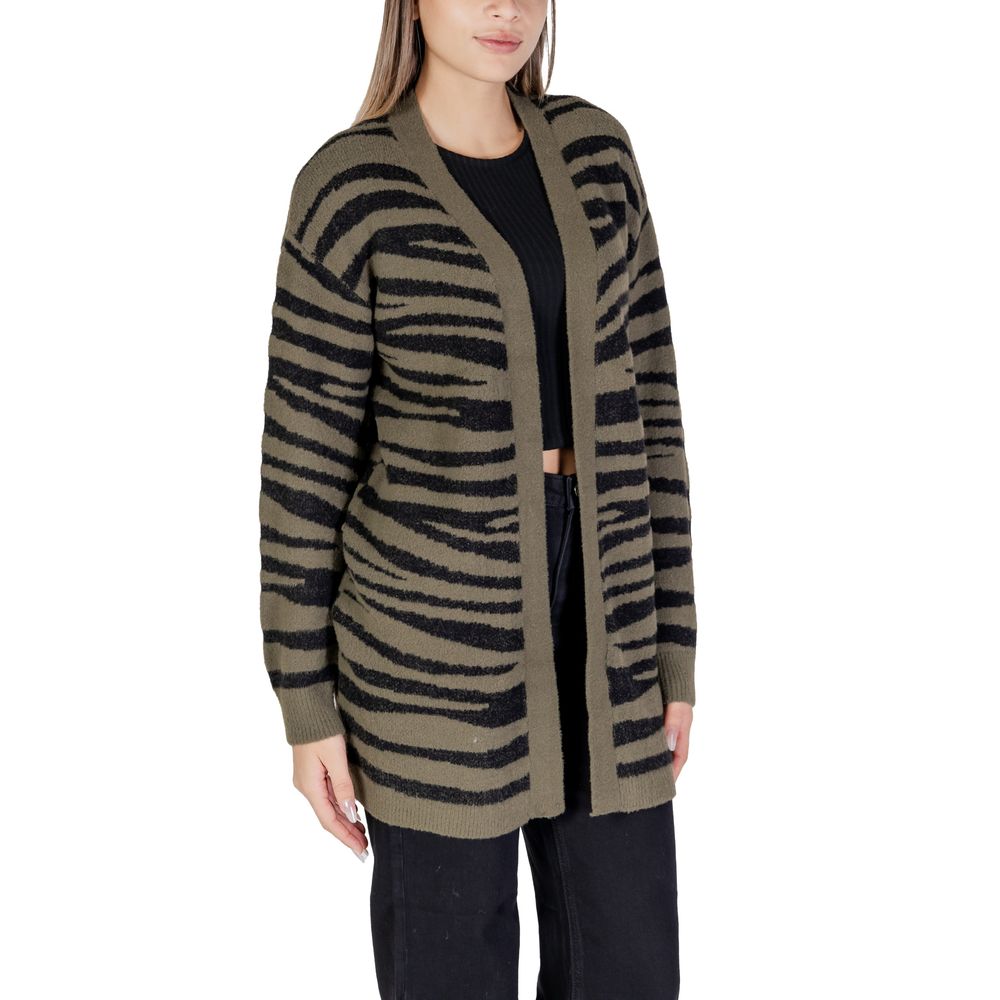 Cardigan en nylon vert Jacqueline De Yong