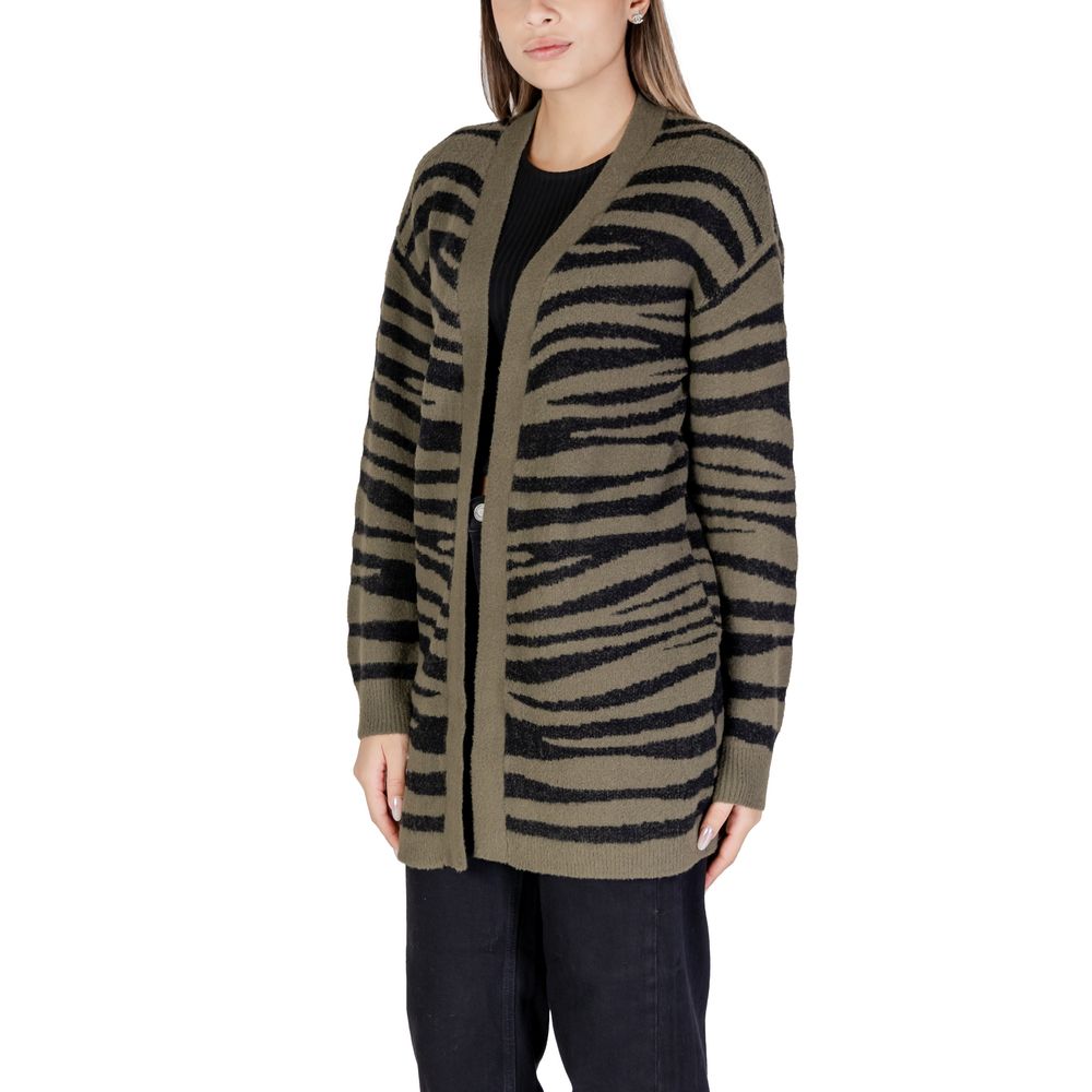 Cardigan en nylon vert Jacqueline De Yong