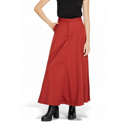 Jupe en polyester rouge Vero Moda