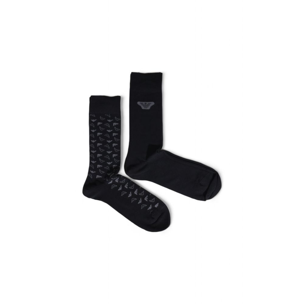 Chaussettes en coton noir Emporio Armani Underwear