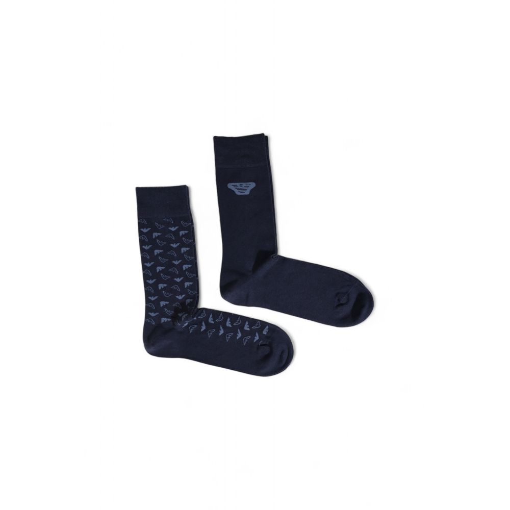 Chaussettes en coton bleu Emporio Armani Underwear