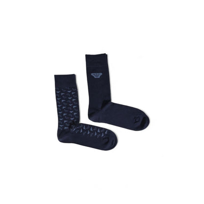 Chaussettes en coton bleu Emporio Armani Underwear