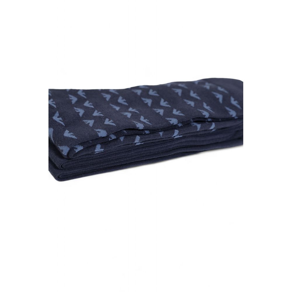 Chaussettes en coton bleu Emporio Armani Underwear