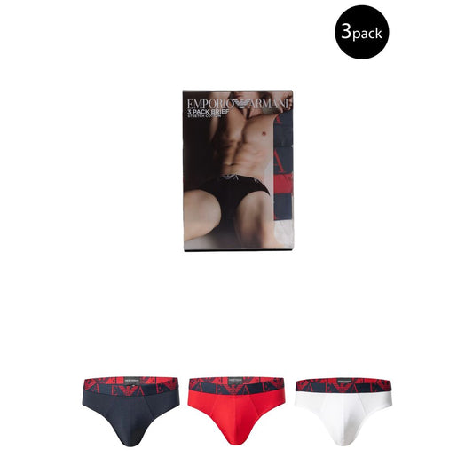 Sous-vêtements en coton rouge Emporio Armani Underwear
