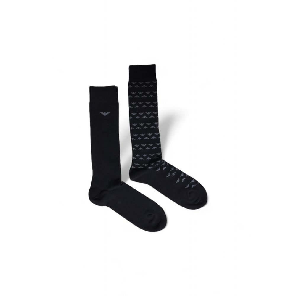 Chaussettes en coton noir Emporio Armani Underwear