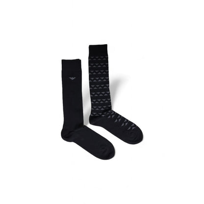 Chaussettes en coton noir Emporio Armani Underwear