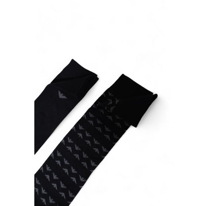 Chaussettes en coton noir Emporio Armani Underwear