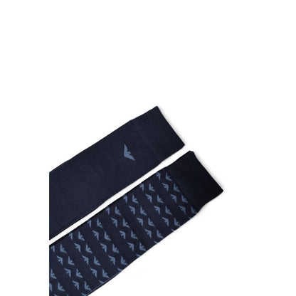 Chaussettes en coton bleu Emporio Armani Underwear