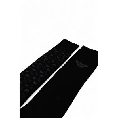 Chaussettes en coton noir Emporio Armani Underwear