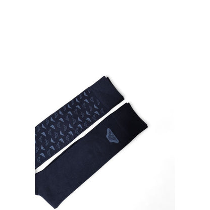 Chaussettes en coton bleu Emporio Armani Underwear