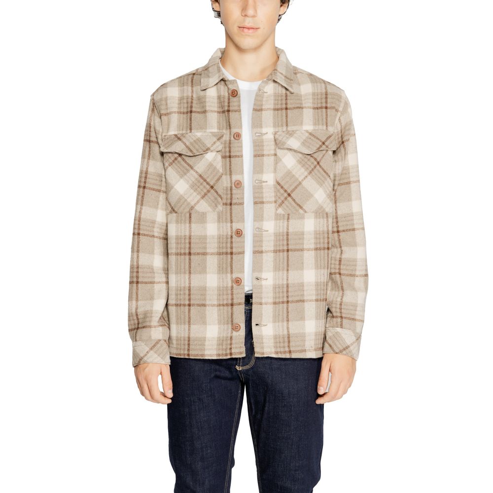 Hamaki-Ho Beige Polyester Shirt by Hamaki-Ho