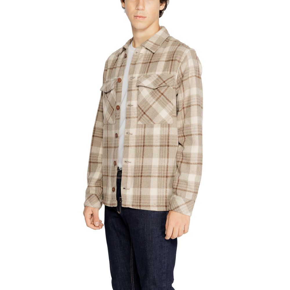 Hamaki-Ho Beige Polyester Shirt by Hamaki-Ho