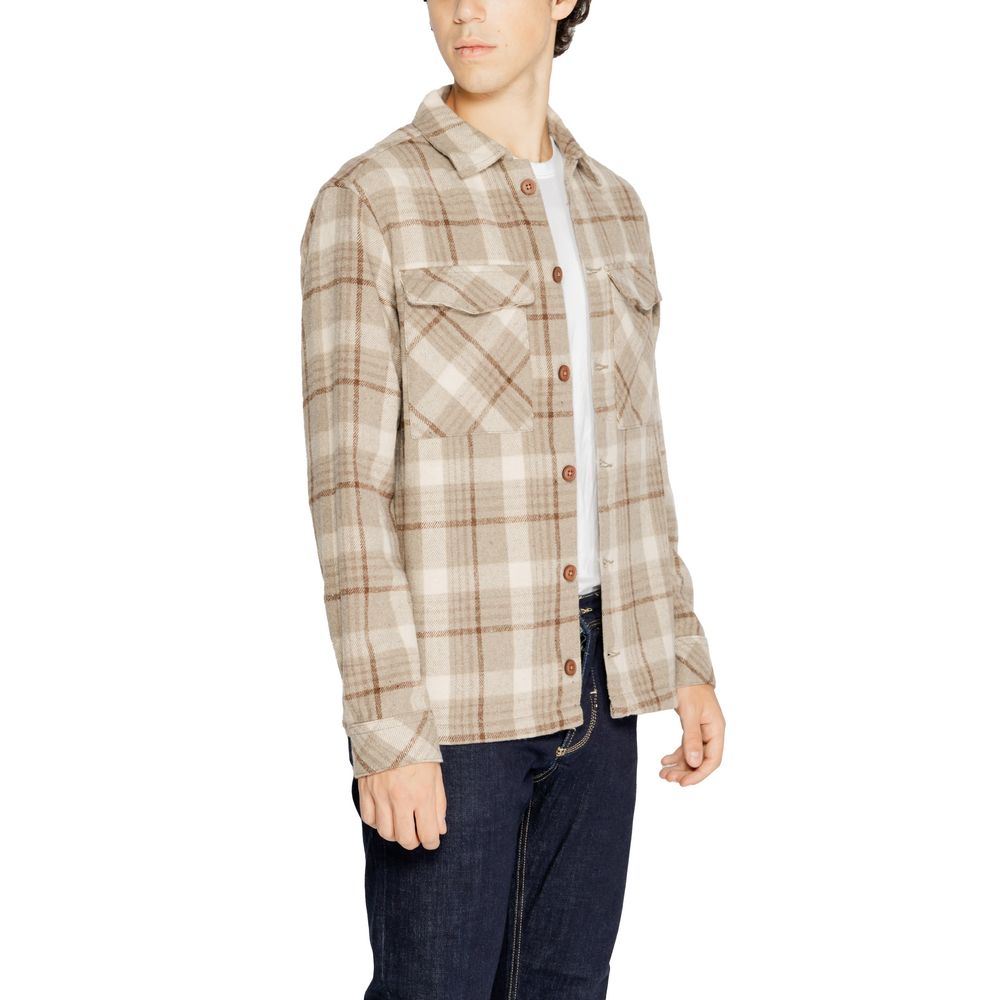 Hamaki-Ho Beige Polyester Shirt by Hamaki-Ho